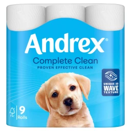Andrex Classic Clean Toilet Tissue 9 Rolls