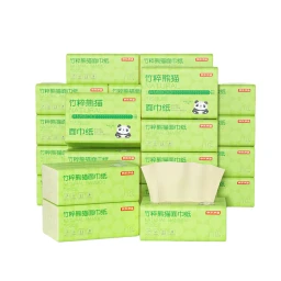 J.ZAO Bamboo Pure Color 3-Ply Tissue, 110 Sheets x 24 Packs