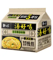 BX Noodle Chicken Soup  5 Packs 白象汤好喝-老母鸡汤味面(5pcs)555g