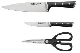 Tefal Ice Force Küchen-Schneidset: Kochmesser, Allzweckmesser & Küchenschere