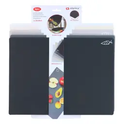 Alpina Lot de 6 planches à découper souples avec fond antidérapant, motifs alimentaires, 38 x 28 cm, compatibles lave-vaisselle