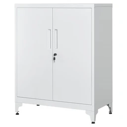 SONGMICS Aktenschrank – Stahl, Grau, mit Doppeltür, abschließbar
