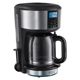 Russell Hobbs Buckingham Filter Coffee Machine, Fast Heat Up, 1.25L, Black & Stainless Steel - 20680