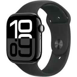 Apple Watch Series 10 GPS WiFi - 42 mm - Noir - Taille S/M - 2024 - Bracelet Sport Noir S/M