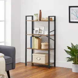 VASAGLE 4-stufiges Lagerregal Bücherregal Lagerschrank - große Kapazität -