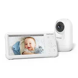 Momcozy BM01 1080P 5” HD Video Baby Monitor with Camera, Wall Mount, Night Vision, 5000mAh Battery, 2-Way Audio, Temperature Sensor, Lullabies, 960ft Range for New Moms