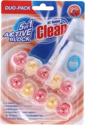 At Home Clean Toiletblok - 5 in 1 Flower Power 2 x 45 gr