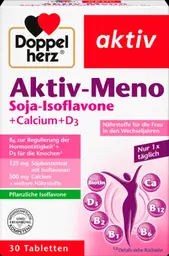 Doppelherz Aktiv-Meno Soja-Isoflavone + Calcium + Vitamin D3 - Nahrungsergänzungsmittel 30 Tabletten