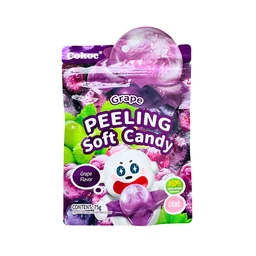 Cokoc Schälbare Weiche Bonbons Traubengeschmack 75g