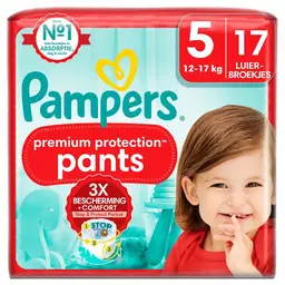 Pampers Premium Protection Pants Couches-Culottes Taille 5 (12-17 kg) - 17 Pièces (S5)
