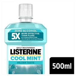 Listerine Essentials Milder Taste Cool Mint Mouthwash 500ml