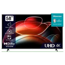 Hisense 58A6K Smart TV 58 pouces 4K Ultra HD (UHD) VIDAA Wi‑Fi - Noir