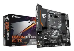 GIGABYTE B550M AORUS ELITE Carte mère - Processeurs AMD Ryzen 5000, VRM 5+3 phases, jusqu'à 4733 MHz DDR4, 1xPCIe 4.0 + 1xPCIe 3.0 M.2, LAN 1GbE, USB 3.2 Gen 1