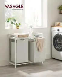 Wasmand Vakken, Wasmand met Plank, Wasbox, Waszak van Oxford Stof Uitneembaar