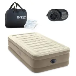 INTEX Ultrazacht luchtbed Twin, met ingebouwde pomp, 99x191x46CM