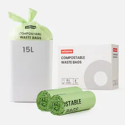 ochama Compostable Waste Bags, 15L Capacity, 20 pieces x 2 rolls, 40 Counts