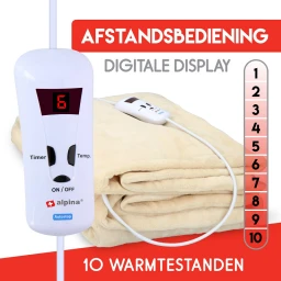 Alpina Verwarmde Deken Ivoor 180W 130cm*180cm Elektrische Deken Elektrische Deken