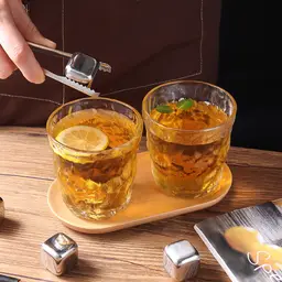 BJ 2pcs - Glass Glacier Cup Beer Cup Water Cup Women's Milk Wine Cup Juice Cup 300ML