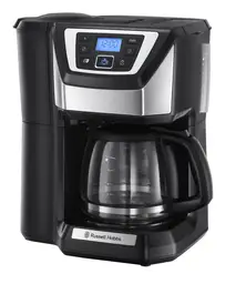 Russell Hobbs Chester Grind & Brew Filter Coffee Machine, Fast Heat Up, 1.5L, Black & Silver - 22000