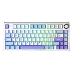 AULA F75 Wireless Mechanical Keyboard - Star Vector Switch - Light Blue
