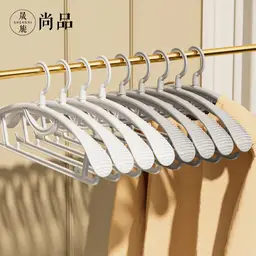 SNSP 10pcs Plastic Clothes Hanger Wide Shoulder, No Marks, Thickened, Non slip, Non bulging 2 Colors Super Deals
