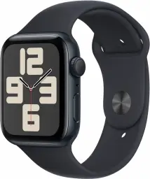 Apple Watch SE GPS Wi-Fi 44 mm Minuit 2024 Bracelet Sport Noir M/L