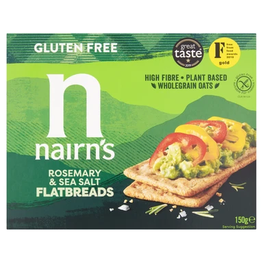 Nairn's Gluten Free Rosemary & Seas Salt Flatbreads 150g