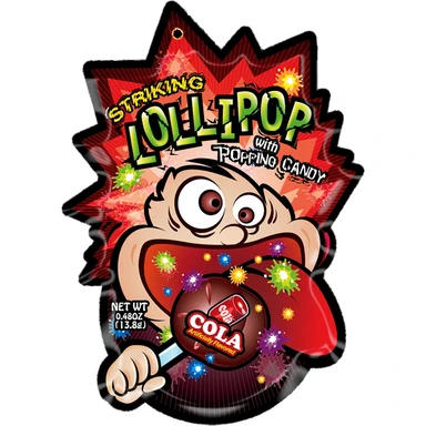 Striking Opvallend | Lolly met Knallend Snoepje - Cola 13,8g. Cola-smaak 13,8 g
