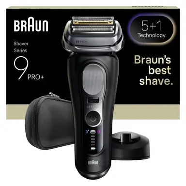 Braun Series 9 PRO+ 9610S, Wet & Dry Electric Shaver for Men, Up to 60 min, Charging Stand, Black