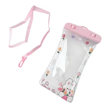 Inflatable Waterproof Phone Bag - Light Pink