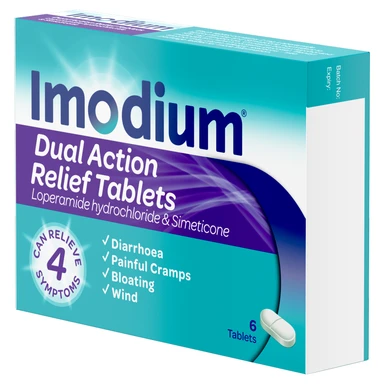 Imodium Dual Action Diarrhoea Relief Capsules - 6 Capsules