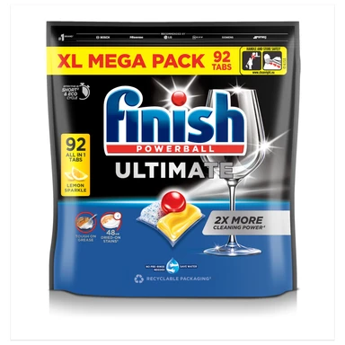 Finish Ultimate All in One Dishwasher Tablets, Lemon, 92 Tabs