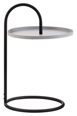 Interiors by Premier Trosa Side Table Hanging Top Round Black/Grey