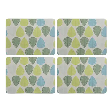 Maison by Premier Placemats Leaf Rectangle Blue/Green 4pcs