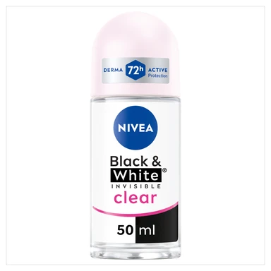 NIVEA Black & White Invisible Clear 72h Anti-perspirant Deodorant Roll-On 50ml