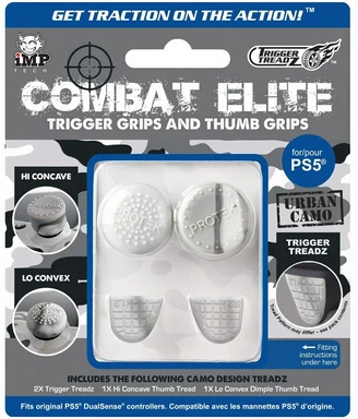 iMP - Trigger Treadz - Combat Elite - Trigger Grips (2pcs) +Thumb Grips (2pcs) - Urban Camo (PS5)