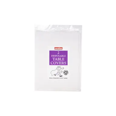 Caroline White Square Paper Tablecover, 90 x 90cm, pack of 2