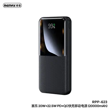 REMAX Cynlle Series 20000mAh USB-C Power Bank- Black