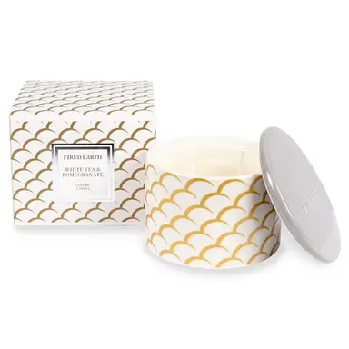 Wax Lyrical Candle Fired Earth Earth White Tea & Pomegranate 419g