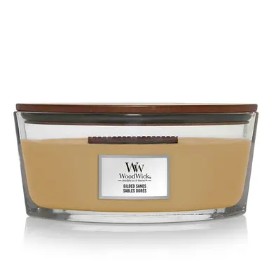 Wood Wick Candle Ellipse Guilded Sands 453g