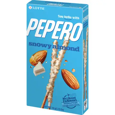 Lotte Pepero Biscuit Sticks with Almond White Chocolate Coating 32g 