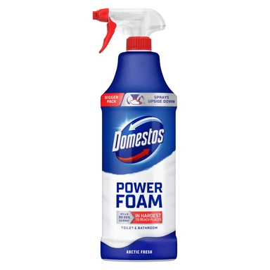 Domestos Toilet & Bathroom Cleaning Spray Foam, Arctic Fresh, 650ml