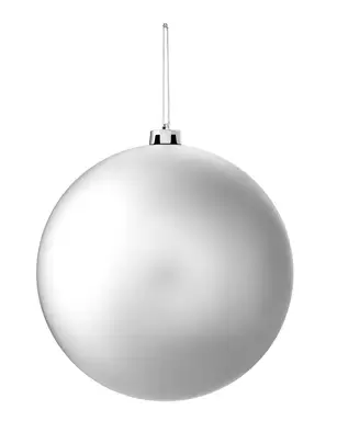 WeRChristmas Silver Large Matt Shatterproof Bauble, 20 cm