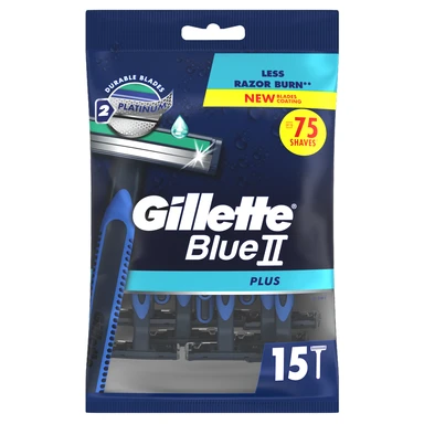 Gillette Blue II Plus Disposable Razors X15 2 Blades
