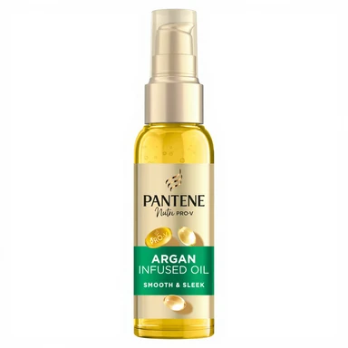 Pantene Pro-V Smooth & Sleek Argan Infused Hair Oil for Frizzy, Dull Hair 100ml 