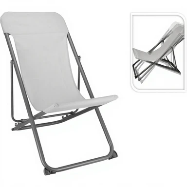 Opvouwbaar Ligbed Grijs