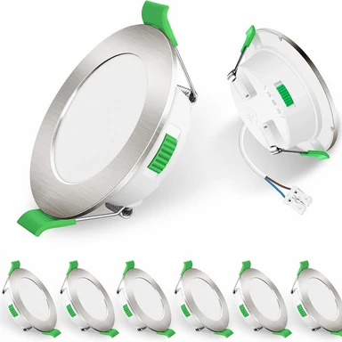 ALUSSO LED Inbouwspotjes 230 V IP44, 4 W, Dimbaar, 55–68 mm Montage Diameter, Mini Slim, 30 mm Ultra Plat, Warm Wit 3.000 K, Neutraal Wit 4.000 K, Koel Wit 6.500 K, Set van 6