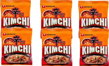 Nongshim Kimchi Instant Noodle Soup - 6 x 120 g