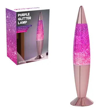 Global Gizmos Lava Lamp Rocket Glitter Pink/Purple/Rose Gold