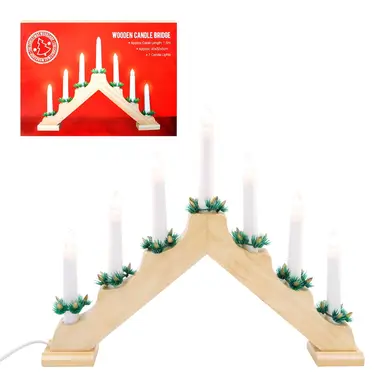 Christmas Workshop Pine Wooden Candle Bridge